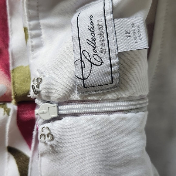 Size 16 Dressbarn Summer Floral Red Spaghetti Strap Multi Tiered Ruffled Dress - Picture 12 of 13